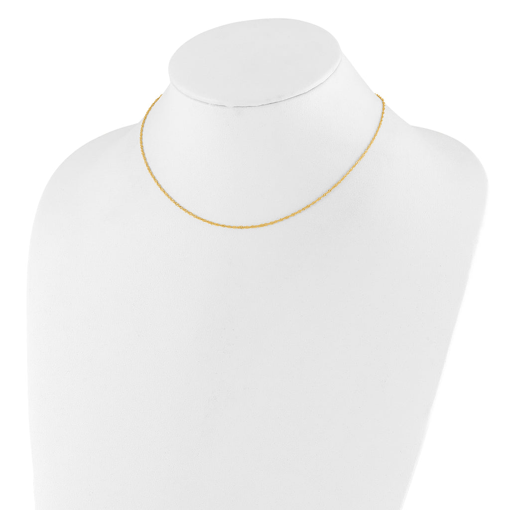 1.25mm 10K Yellow Gold Singapore Chain - Sophia Jewelers