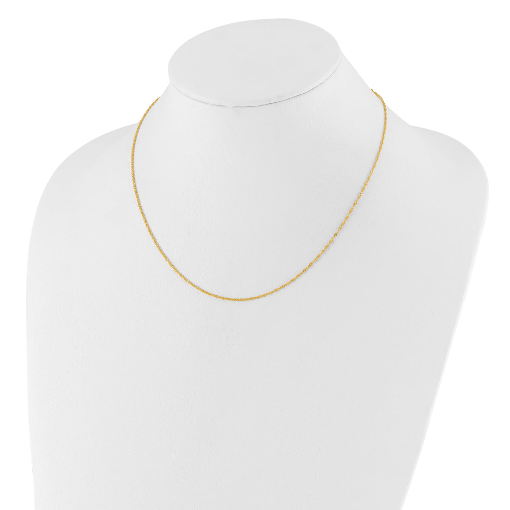1.25mm 10K Yellow Gold Singapore Chain - Sophia Jewelers