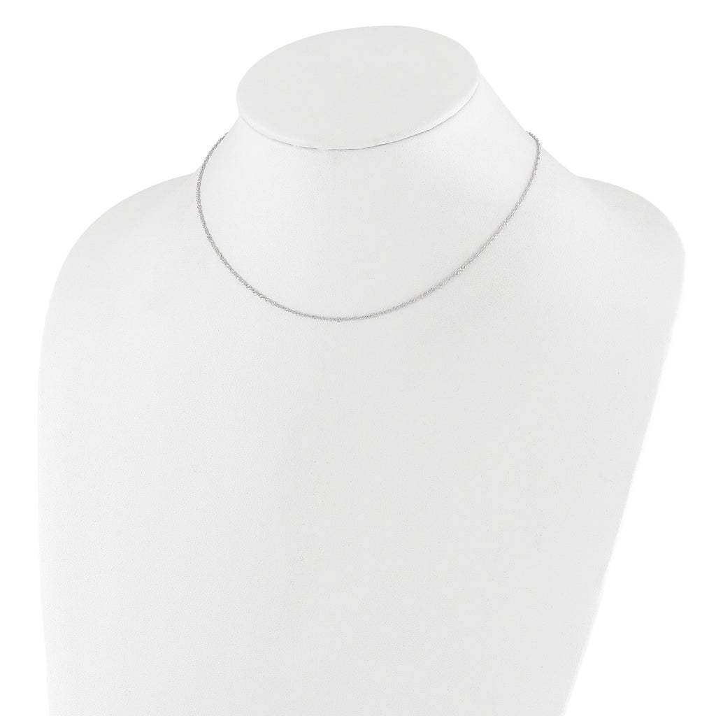 1.25mm 10K White Gold Singapore Chain - Sophia Jewelers