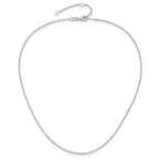 1.25mm 10K White Gold Singapore Chain - Sophia Jewelers