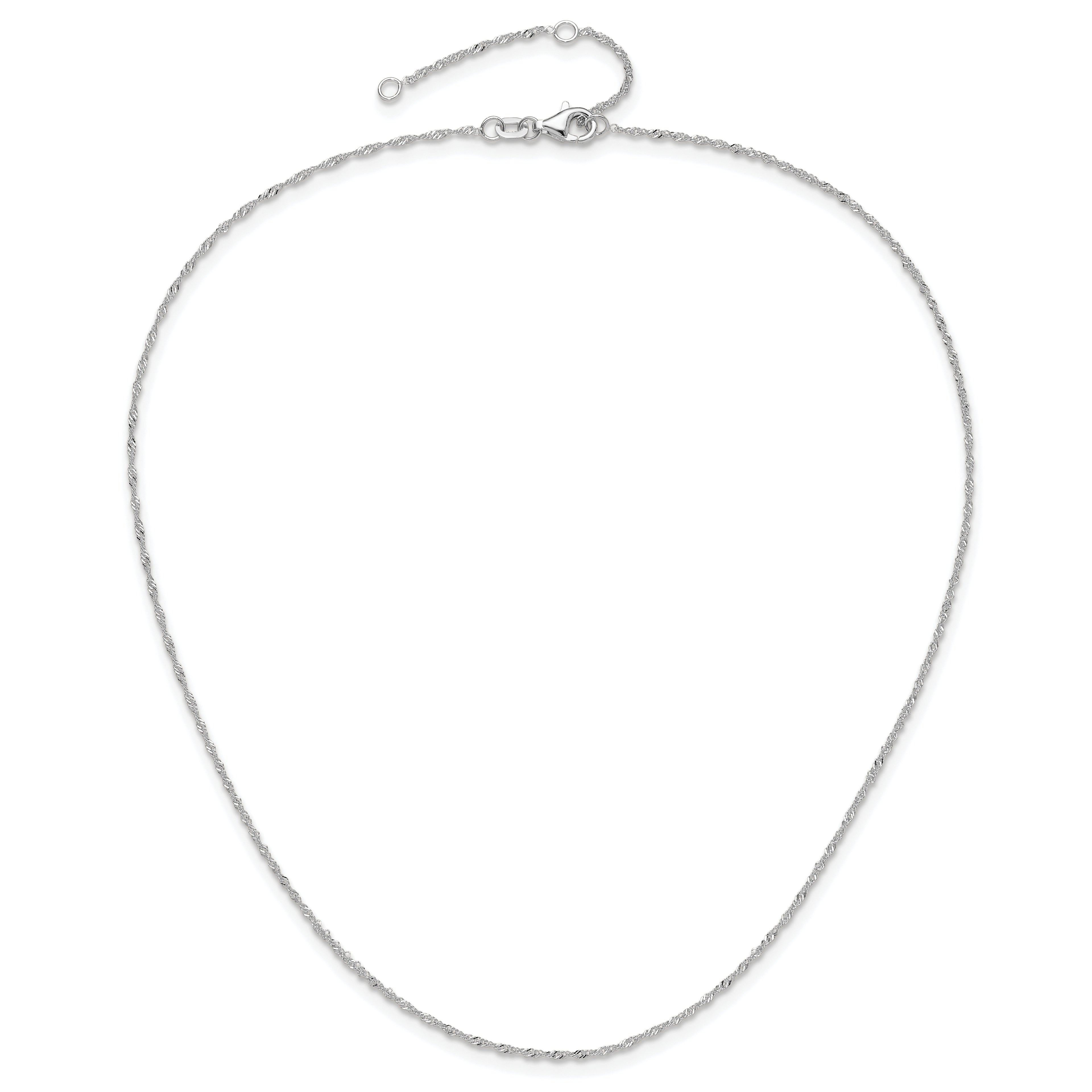 1.25mm 10K White Gold Singapore Chain - Sophia Jewelers