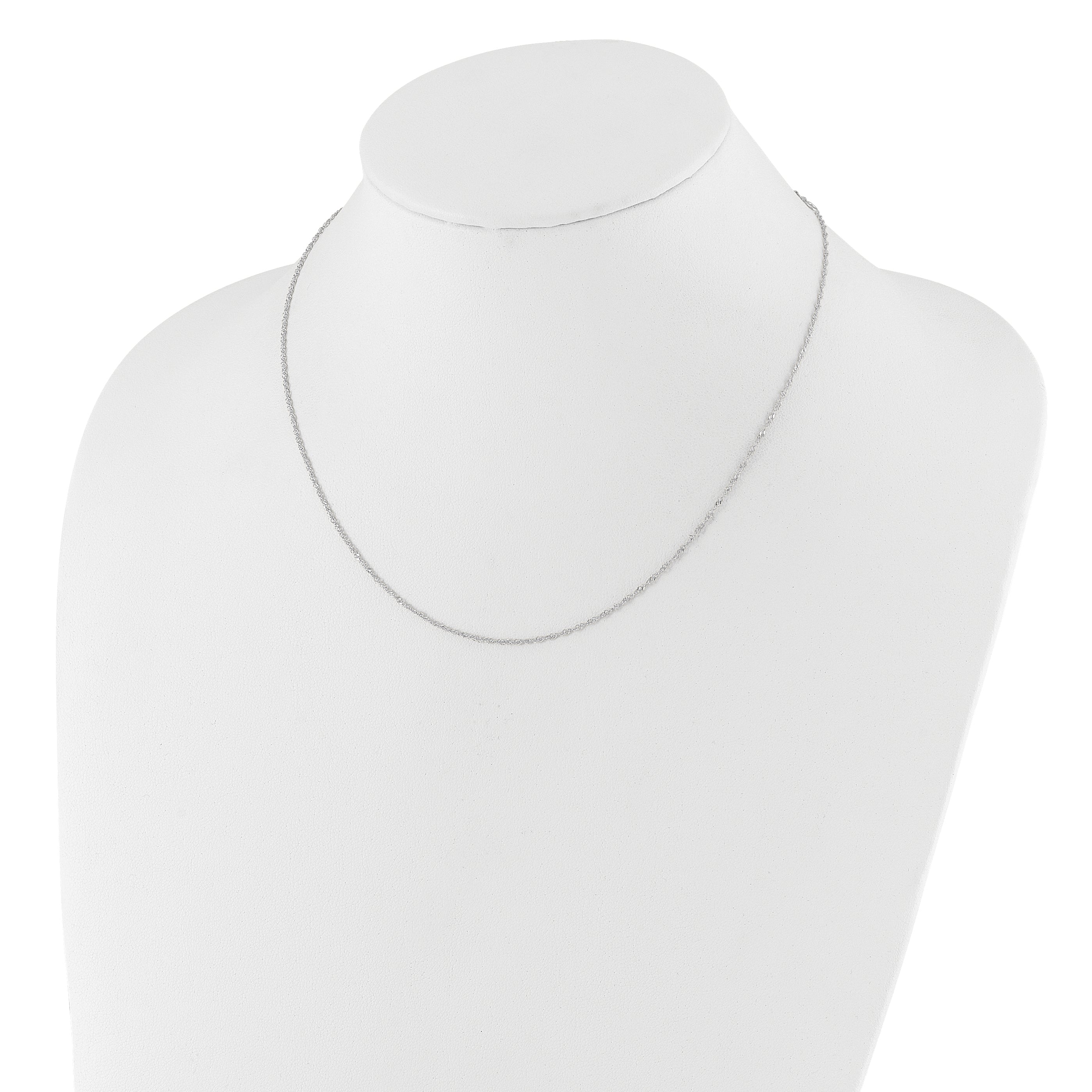 1.25mm 10K White Gold Singapore Chain - Sophia Jewelers