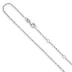 1.25mm 10K White Gold Singapore Chain - Sophia Jewelers