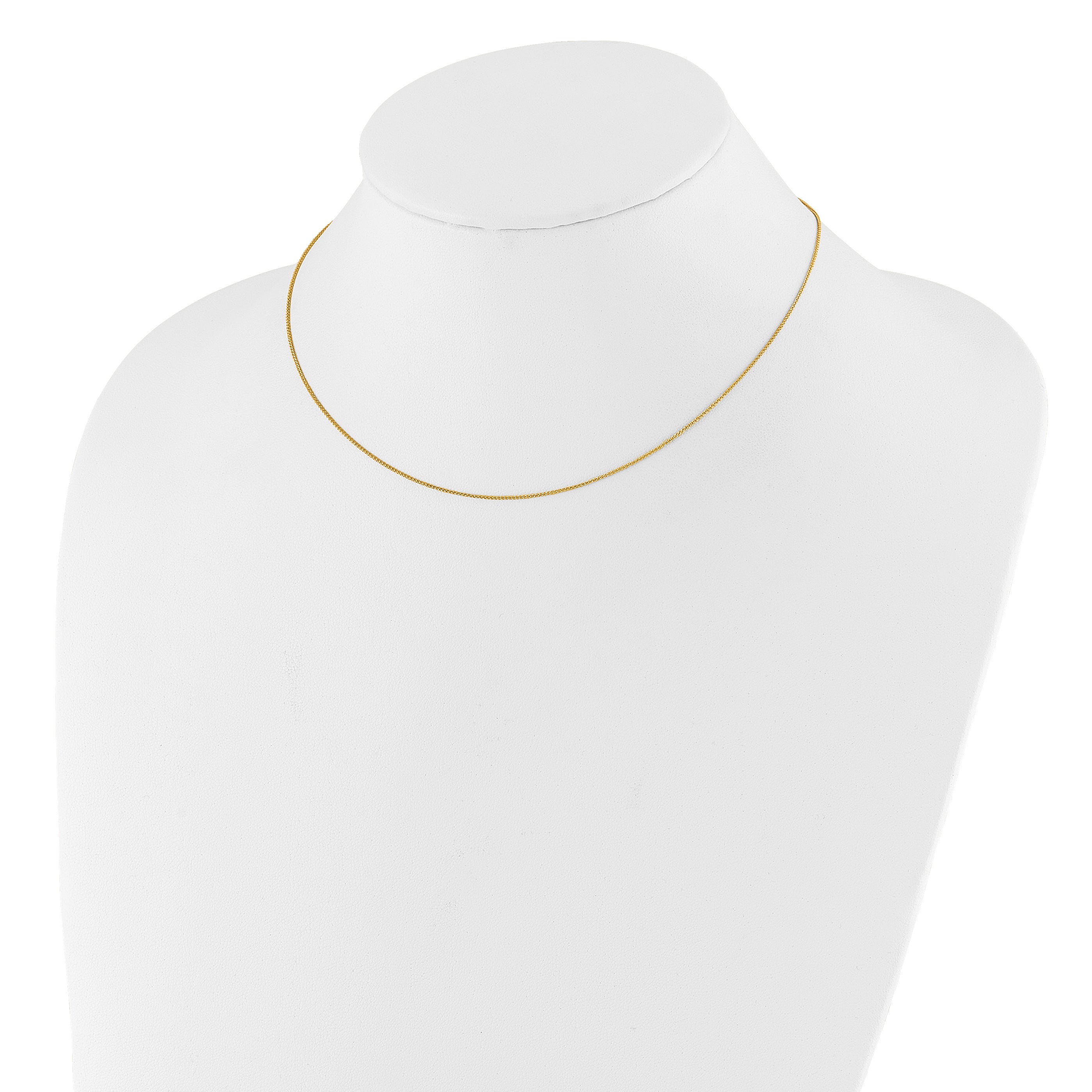 0.8mm 10K Yellow Gold Baby Spiga Chain - Sophia Jewelers