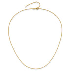 10k .8mm Baby Spiga 1in+1in Adjustable Chain