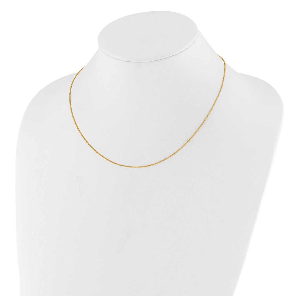 0.8mm 10K Yellow Gold Baby Spiga Chain - Sophia Jewelers