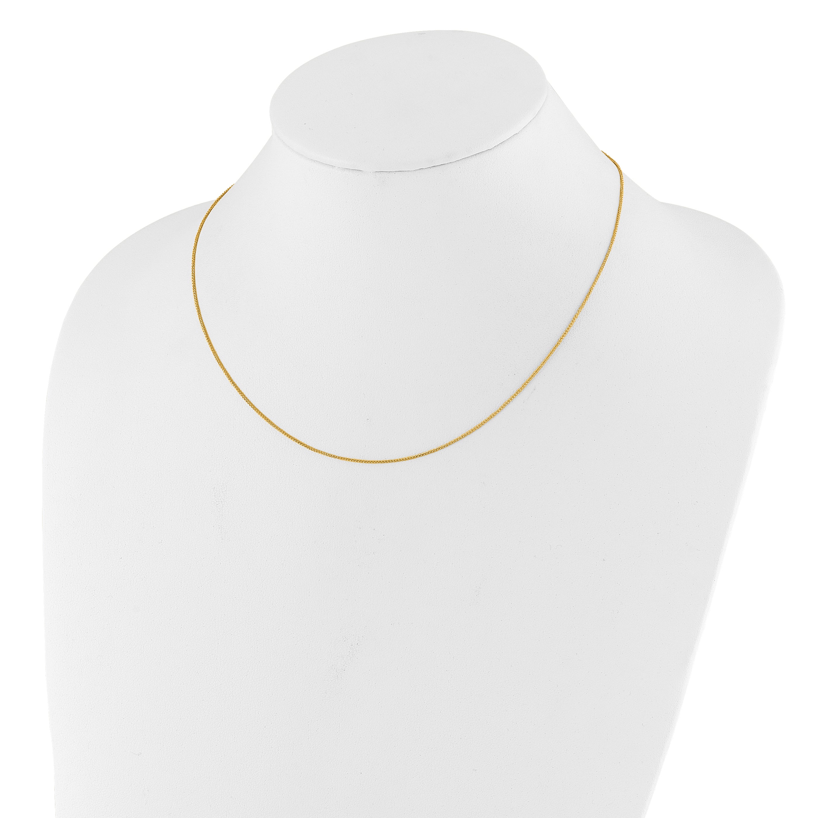 0.8mm 10K Yellow Gold Baby Spiga Chain - Sophia Jewelers