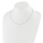 0.8mm 10K White Gold Baby Spiga Chain - Sophia Jewelers
