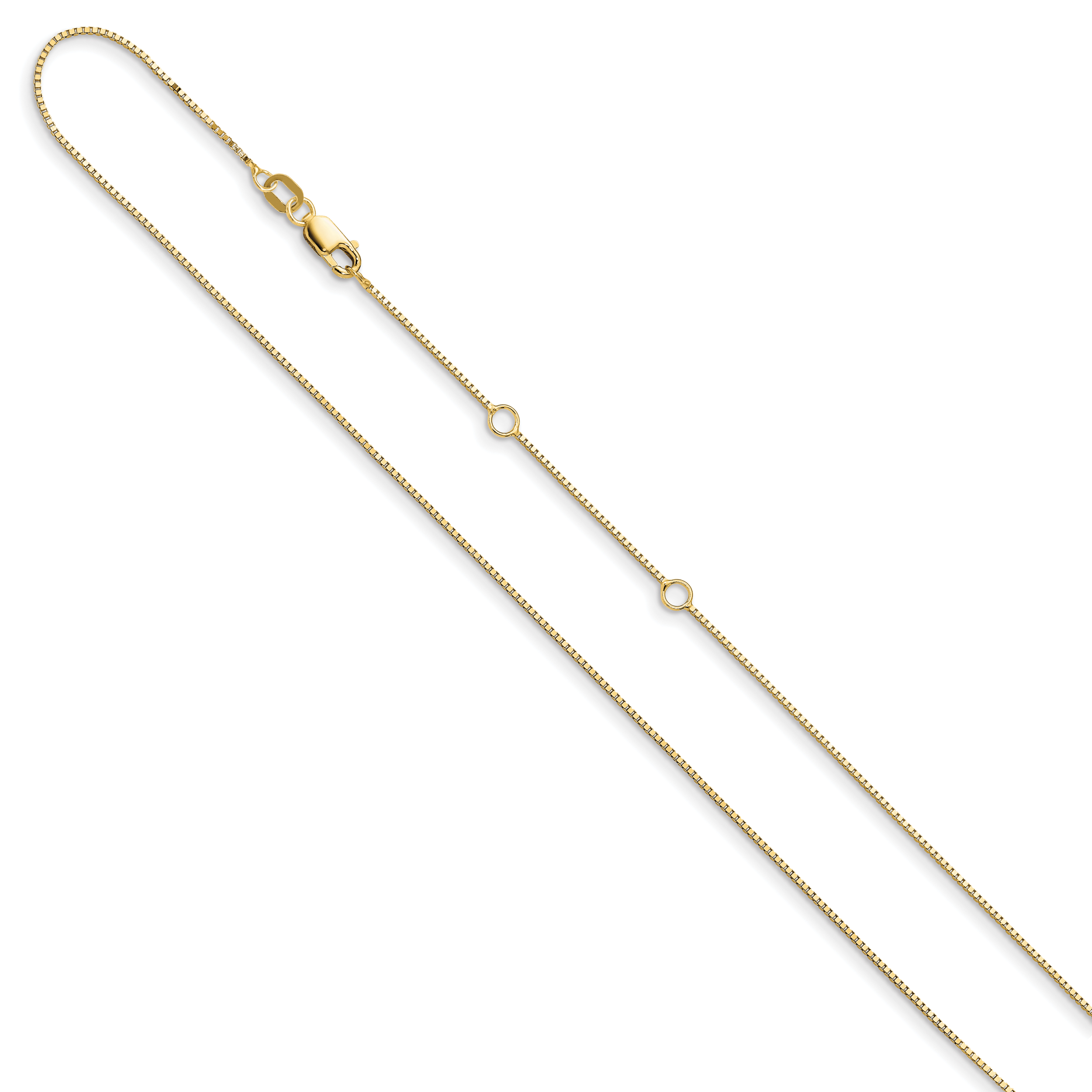 0.7mm 10K Yellow Gold Box Chain - Sophia Jewelers Main image