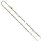 0.7mm 10K Yellow Gold Box Chain - Sophia Jewelers