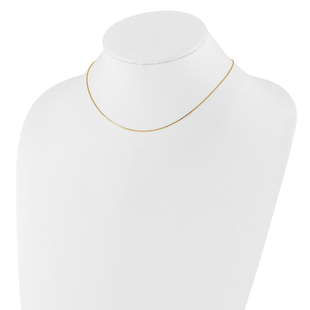 0.7mm 10K Yellow Gold Box Chain - Sophia Jewelers