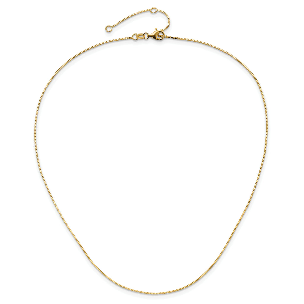 0.7mm 10K Yellow Gold Box Chain - Sophia Jewelers