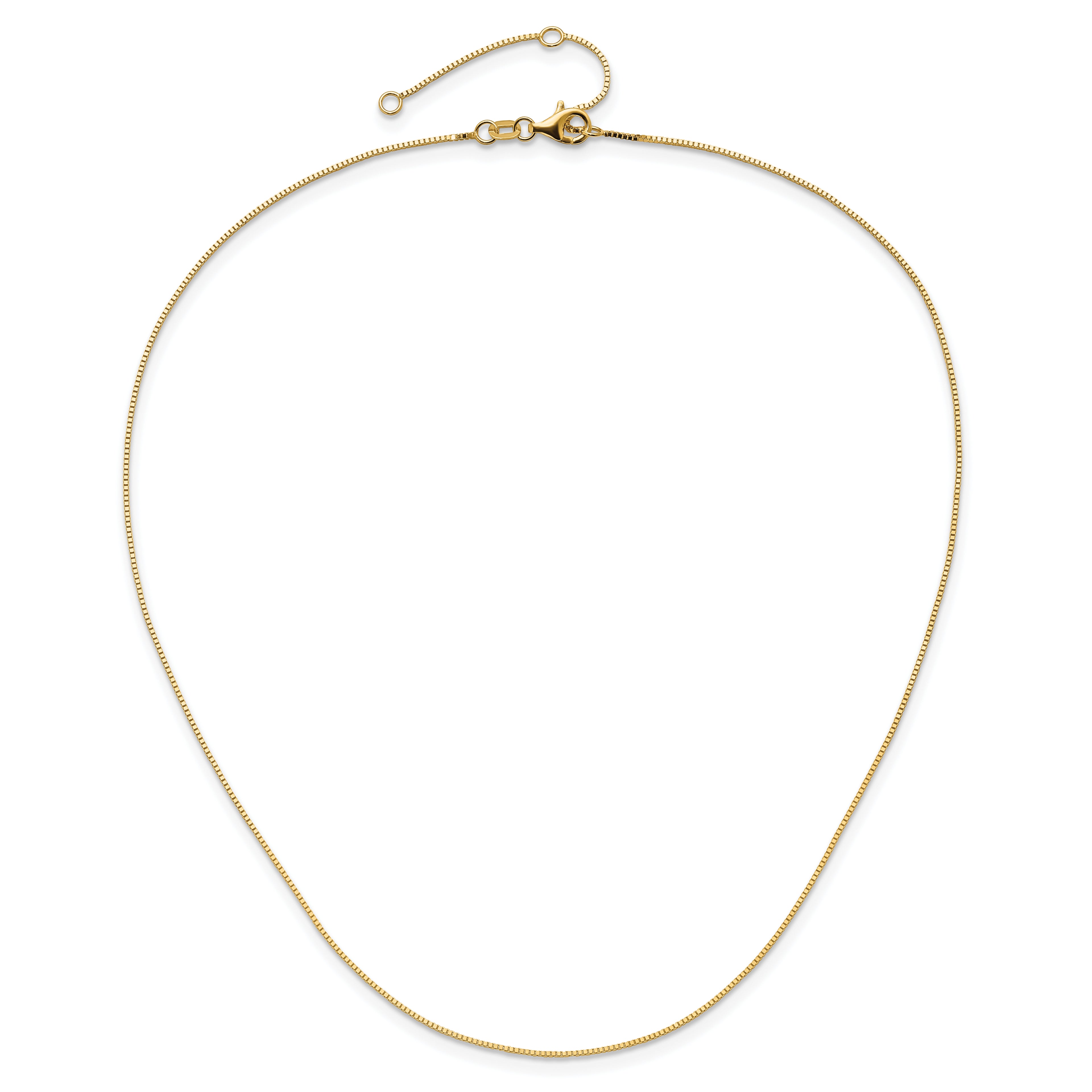 0.7mm 10K Yellow Gold Box Chain - Sophia Jewelers