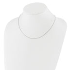 10k White Gold .7mm Box 1in+1in Adjustable Chain Adjustable
