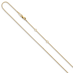 0.85mm 10K Yellow Gold Box Chain - Sophia Jewelers