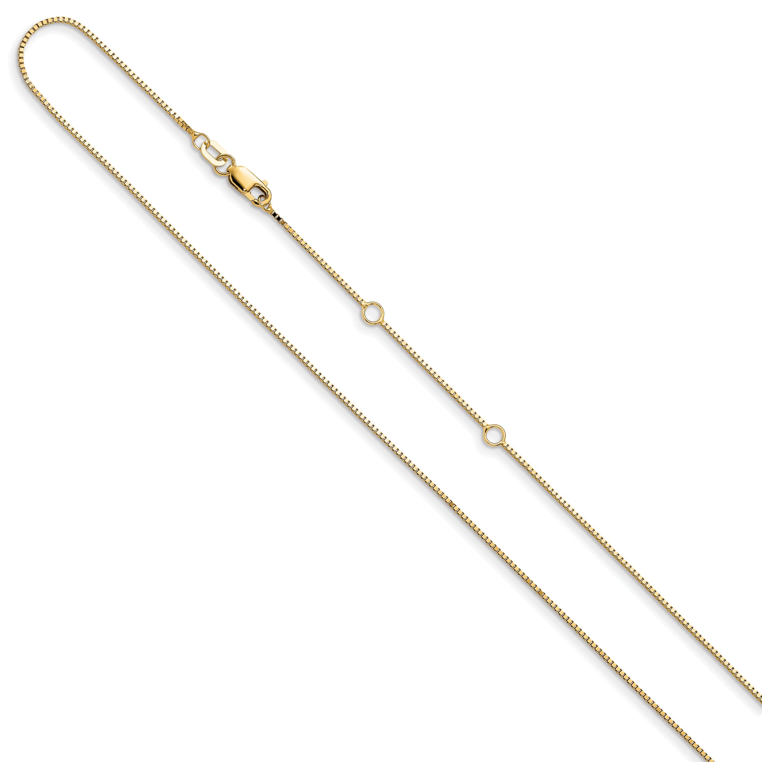 0.85mm 10K Yellow Gold Box Chain - Sophia Jewelers