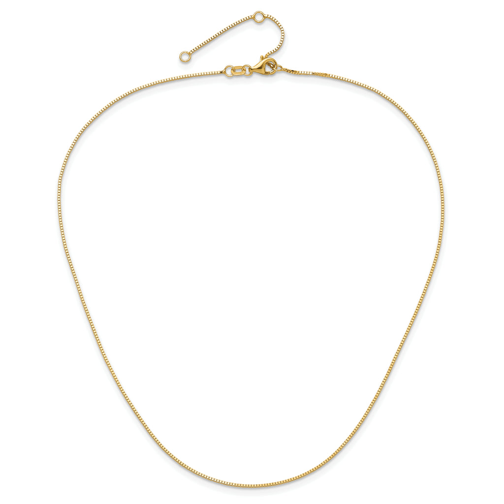 0.85mm 10K Yellow Gold Box Chain - Sophia Jewelers