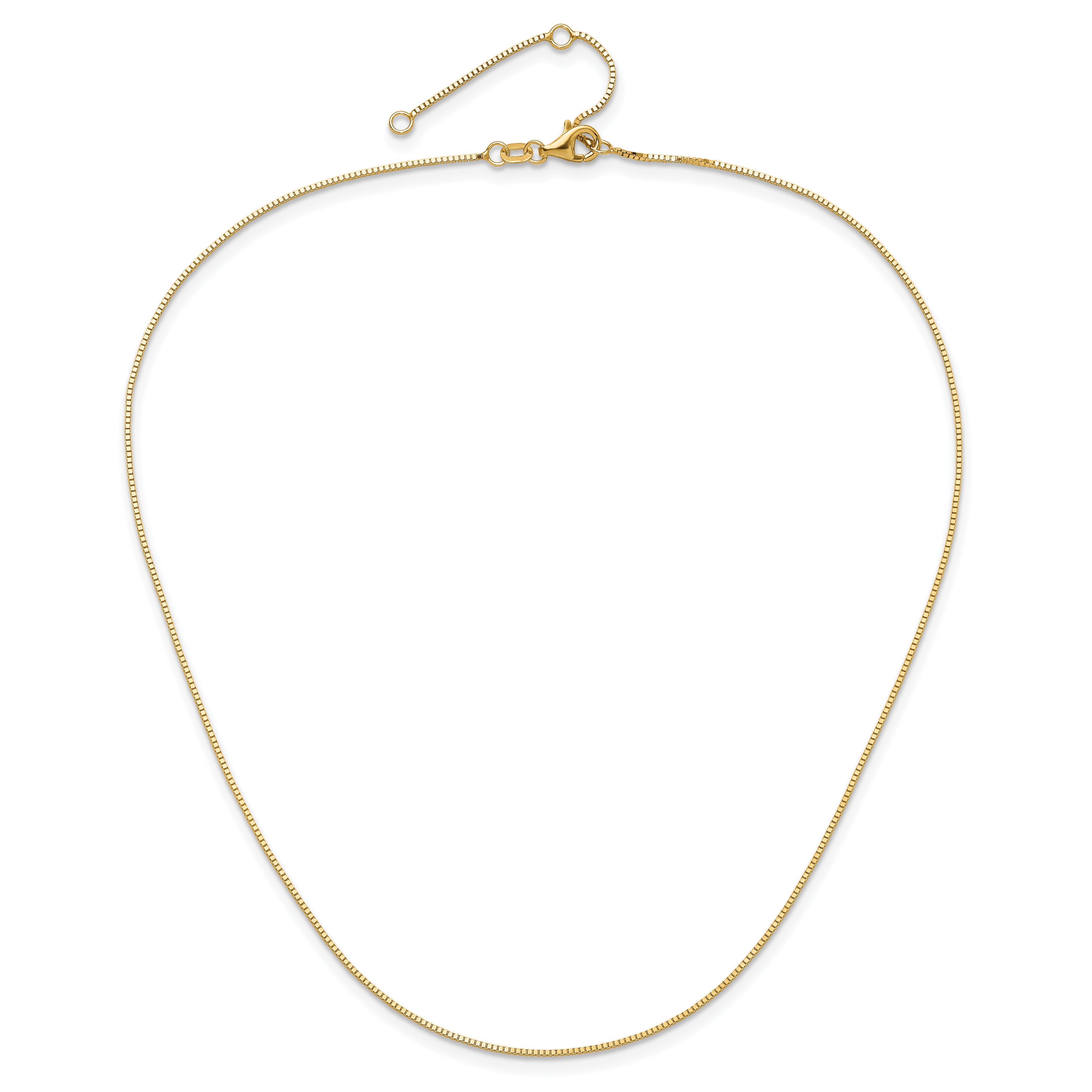 0.85mm 10K Yellow Gold Box Chain - Sophia Jewelers