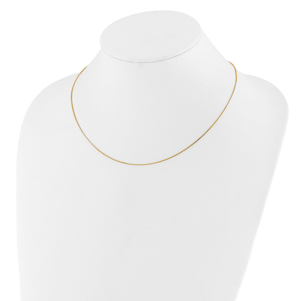 0.85mm 10K Yellow Gold Box Chain - Sophia Jewelers