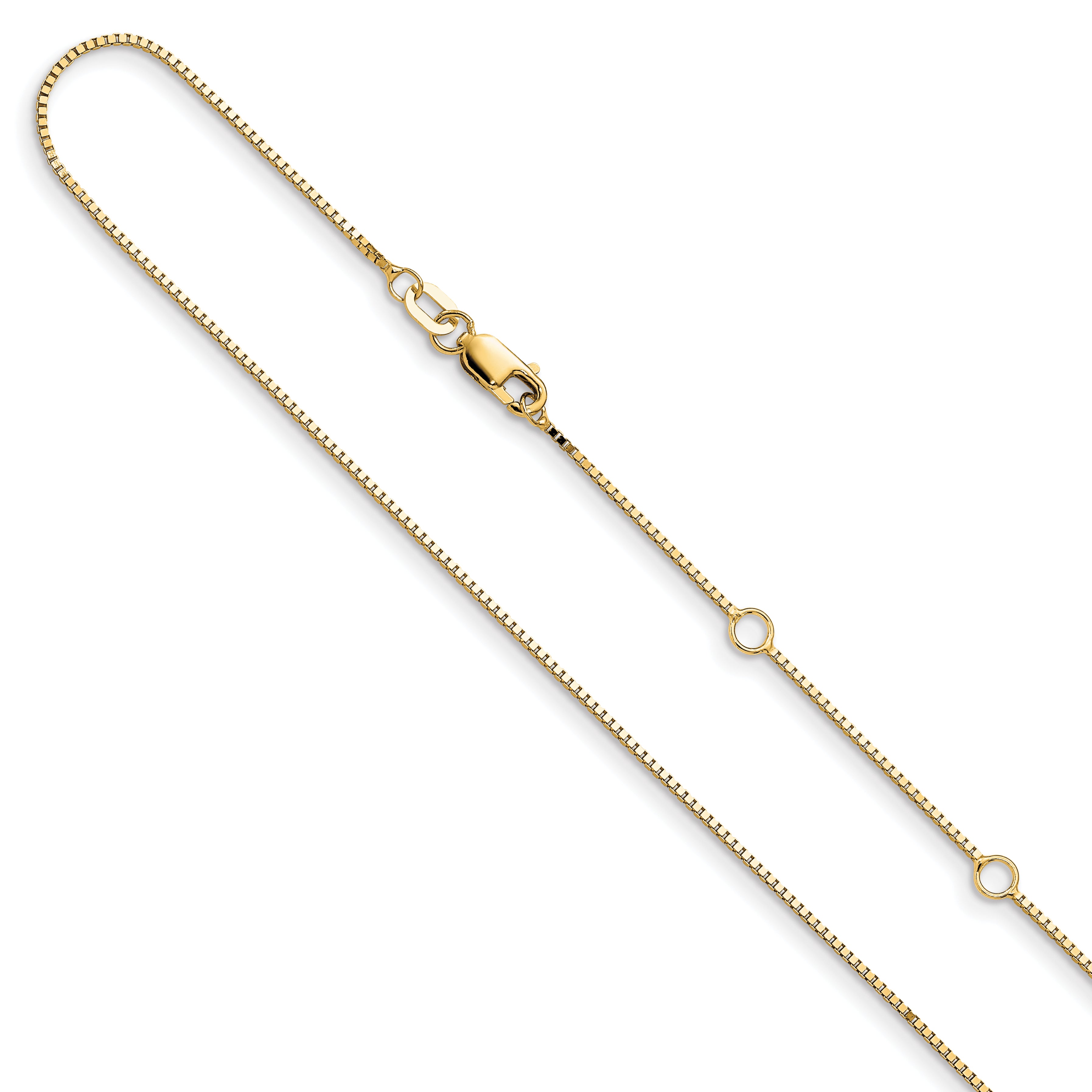 0.85mm 10K Yellow Gold Box Chain - Sophia Jewelers Main image