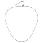 0.85mm 10K White Gold Box Chain - Sophia Jewelers