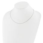 0.85mm 10K White Gold Box Chain - Sophia Jewelers
