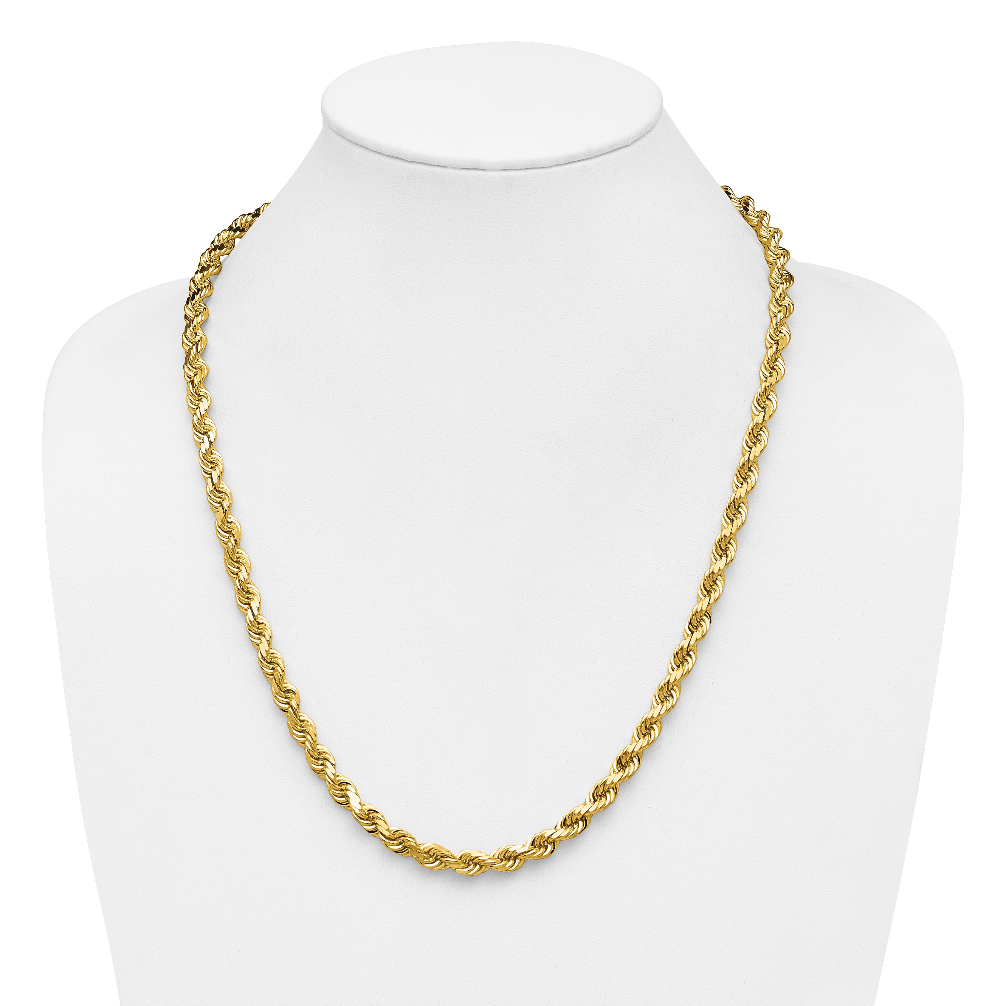 10K 6.5mm Diamond-Cut Rope Chain