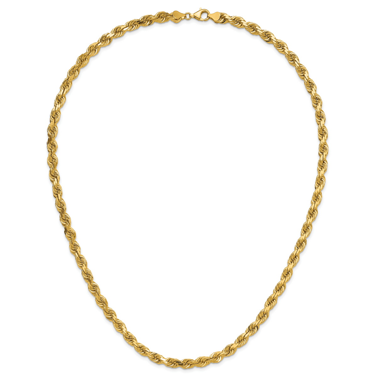 10K 6.5mm Diamond-Cut Rope Chain