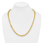 10K 7mm Diamond-Cut Rope Chain