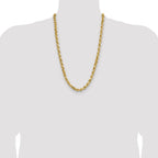 10K 7mm Diamond-Cut Rope Chain