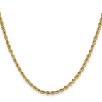 2.75mm 10K Yellow Gold Solid Rope Chain - Sophia Jewelers