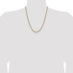 10k 2.75mm Solid Regular Rope Chain