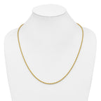 10k 2.75mm Solid Regular Rope Chain