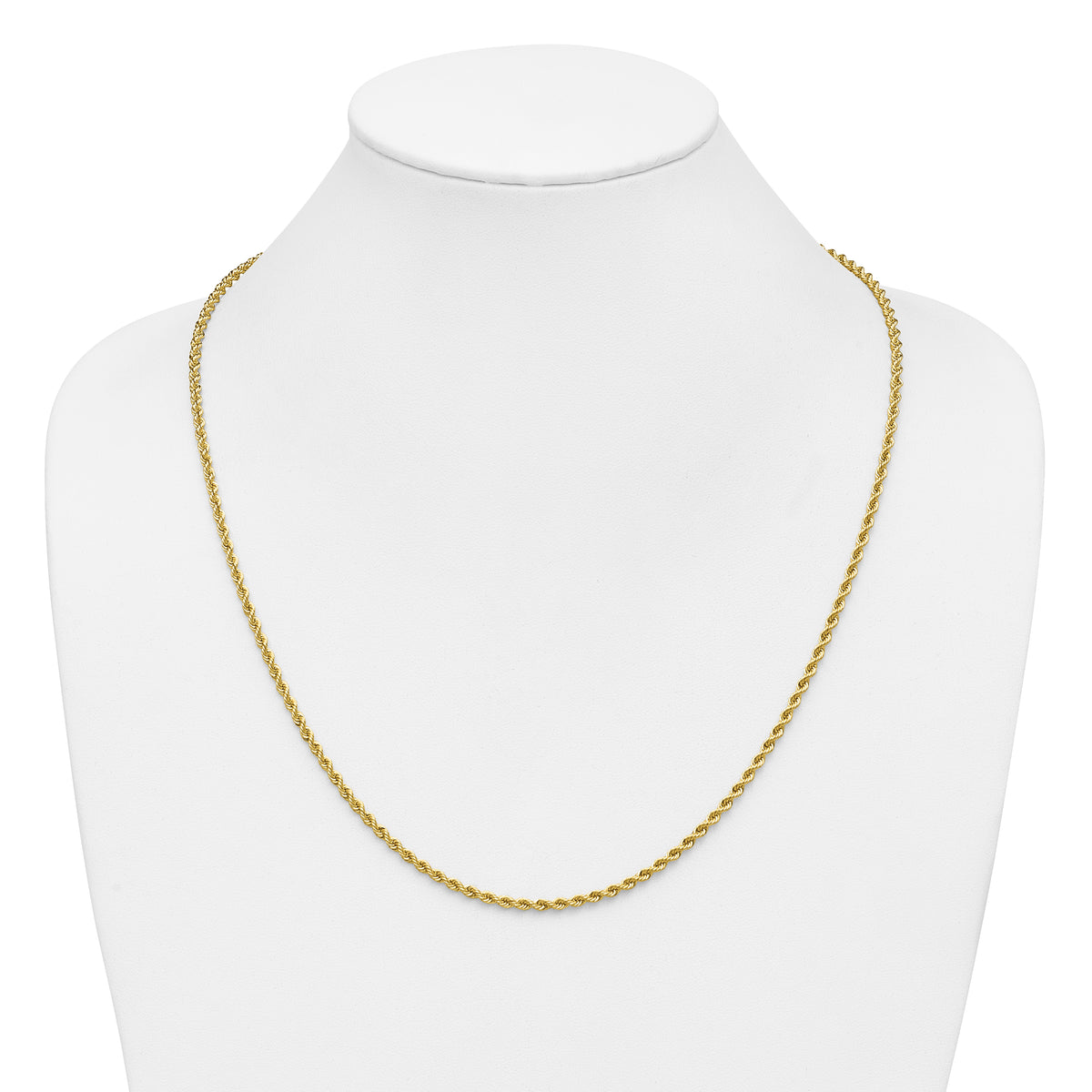 10k 2.75mm Solid Regular Rope Chain
