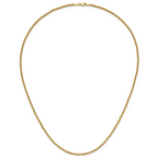 10k 2.75mm Solid Regular Rope Chain
