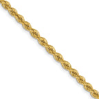 2.75mm 10K Yellow Gold Solid Rope Chain - Sophia Jewelers