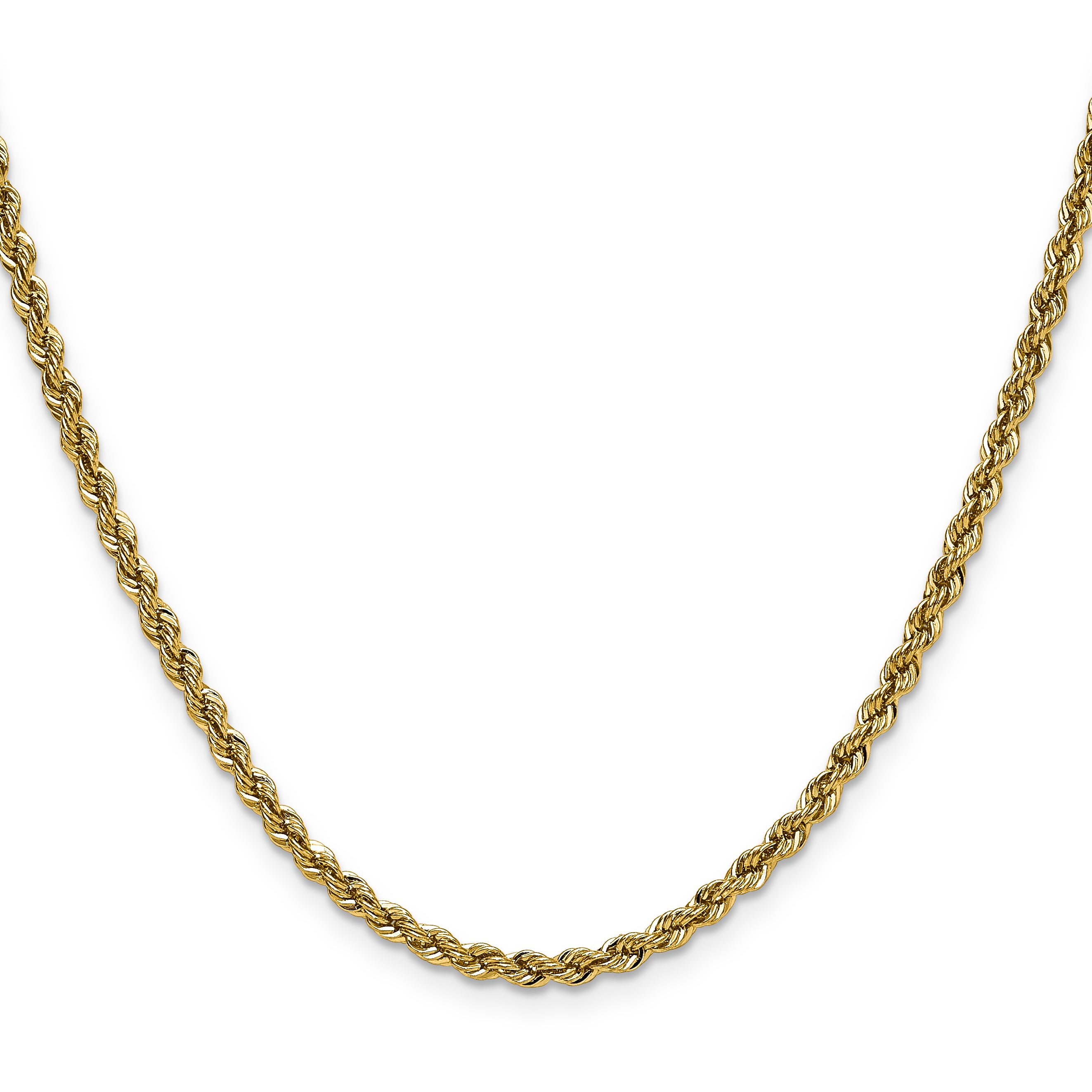 3.0mm 10K Yellow Gold Solid Rope Chain Secondary image