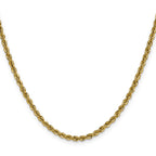 3.0mm 10K Yellow Gold Solid Rope Chain - Sophia Jewelers
