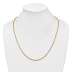 10k 3mm Solid Regular Rope Chain