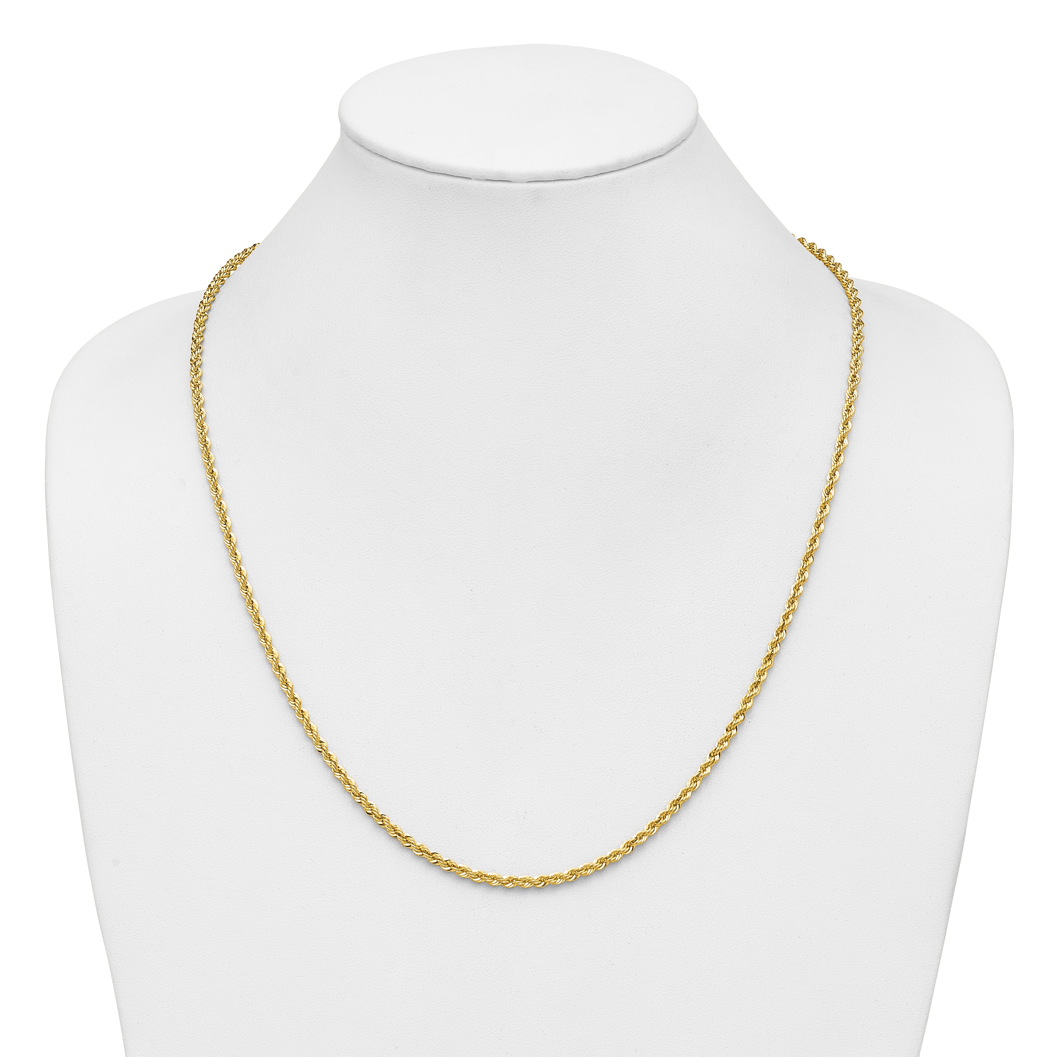 10k 3mm Solid Regular Rope Chain