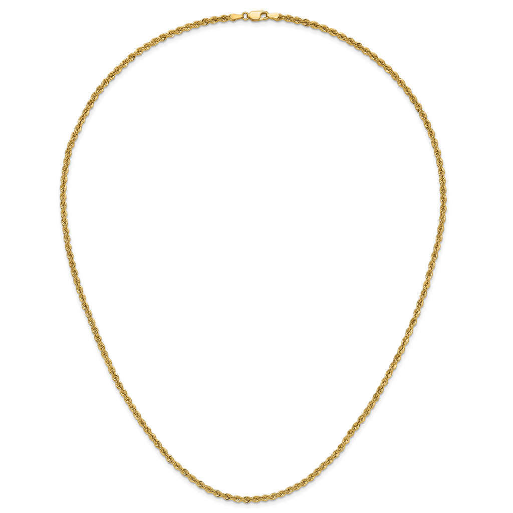 10k 3mm Solid Regular Rope Chain