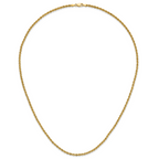 10k 3mm Solid Regular Rope Chain