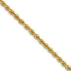 3.0mm 10K Yellow Gold Solid Rope Chain - Sophia Jewelers