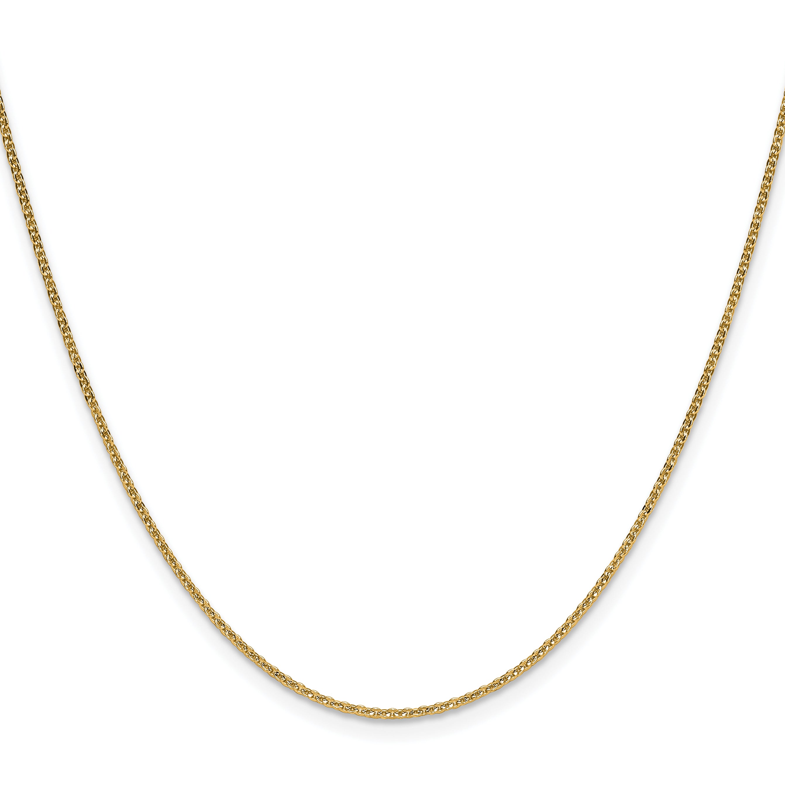 1.4mm 10K Yellow Gold Flat Cable Chain Secondary image