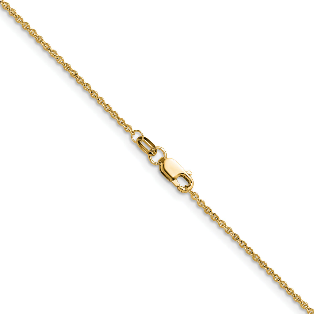 1.4mm 10K Yellow Gold Flat Cable Chain - Sophia Jewelers