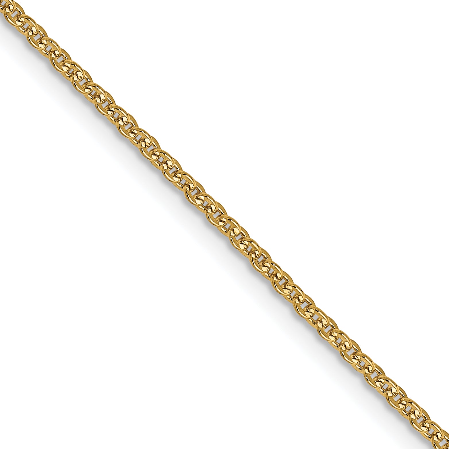 1.4mm 10K Yellow Gold Flat Cable Chain - Sophia Jewelers Main image