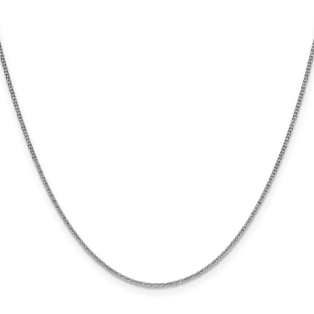 1.4mm 10K White Gold Flat Cable Chain - Sophia Jewelers