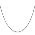 1.4mm 10K White Gold Flat Cable Chain - Sophia Jewelers