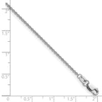 1.4mm 10K White Gold Flat Cable Chain - Sophia Jewelers