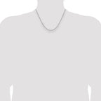 10K White Gold 1.4mm Flat Cable Chain